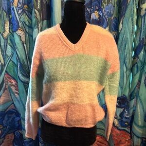 Vintage 1950s Genuine Mohair Pastel Sweater